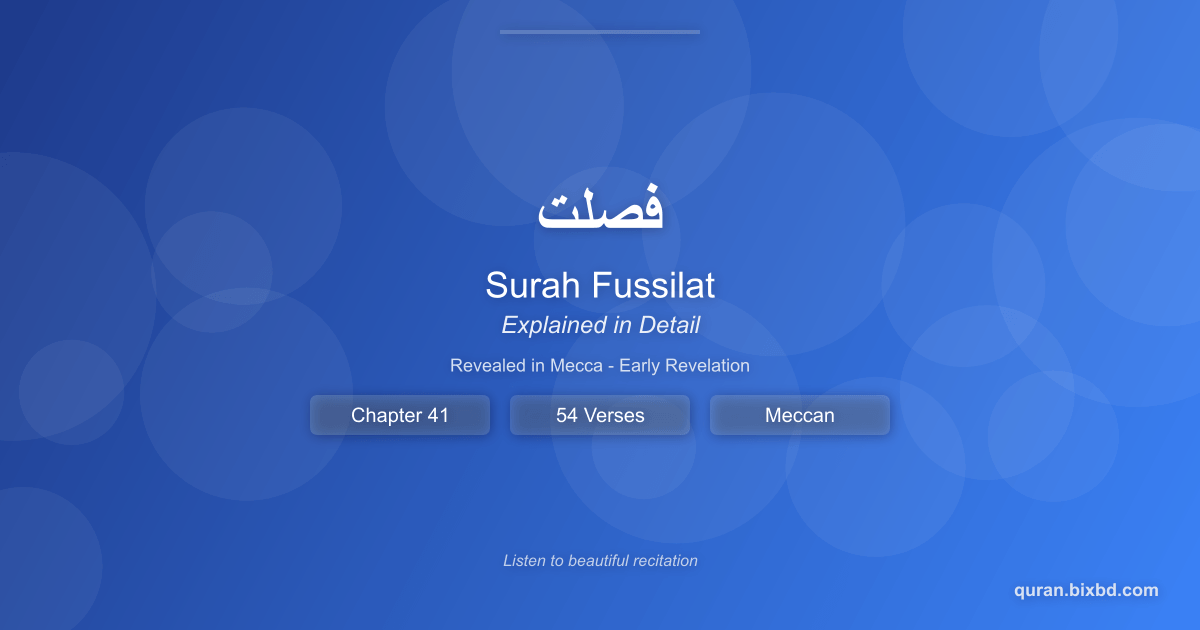 Surah Fussilat (فصلت) - Explained in Detail - Chapter 41 of the Holy Quran - Recited by Sheikh Mishary Rashid Alafasy