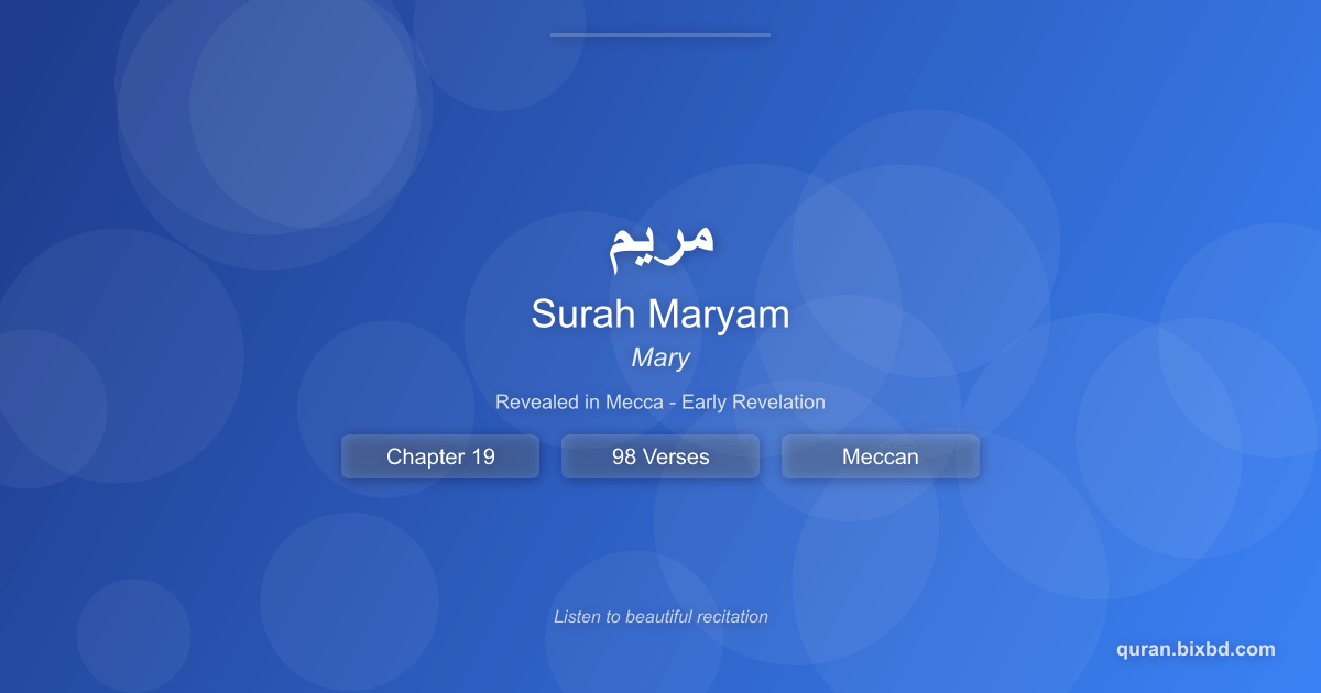 Surah Maryam (مريم) - Mary - Chapter 19 of the Holy Quran - Recited by Sheikh Mishary Rashid Alafasy